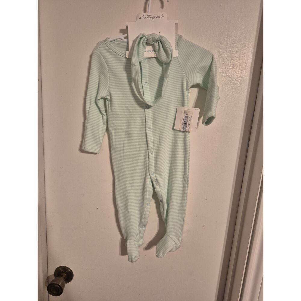Starting Out Baby One-Piece Outfit w/ Matching Headband – NWT